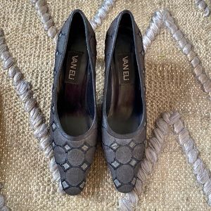 Vaneli Diamond and Circle design Toe Pumps Heels